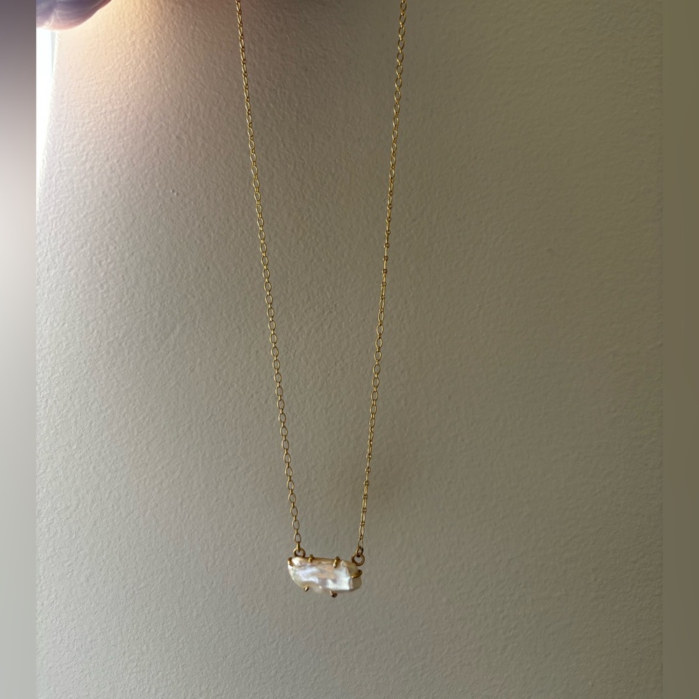 Halcyon Jewelry Keshi Pearl 14k yellow gold Necklace